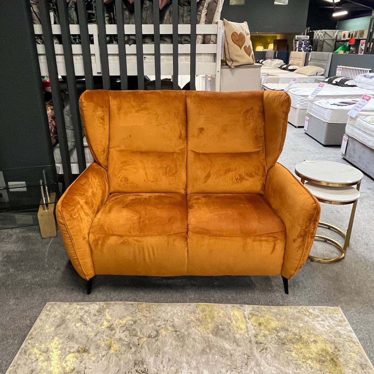 Leonie Velvet Mustard 2 Seater Sofa