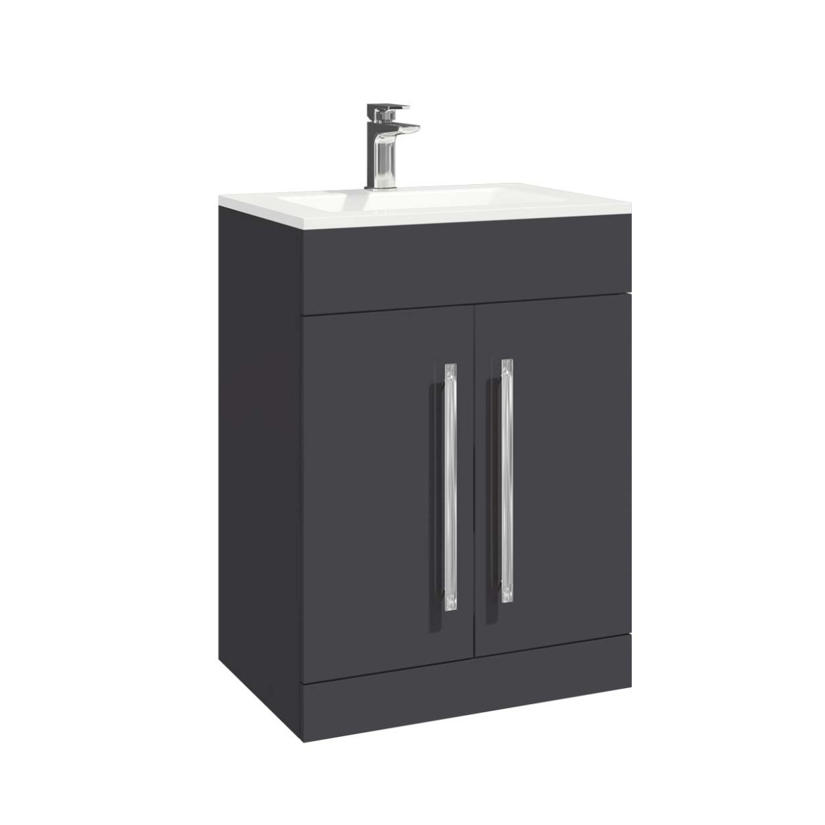 Lili 600 dark Grey bathroom with sink