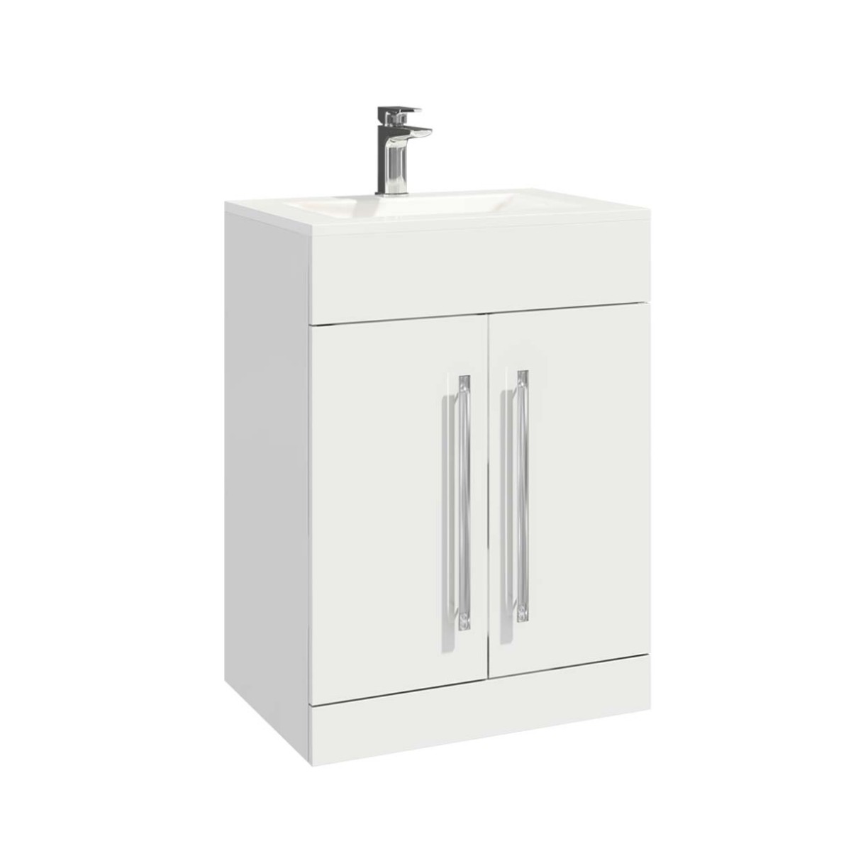 Lili 600 White Bathroom Vanity with Sink