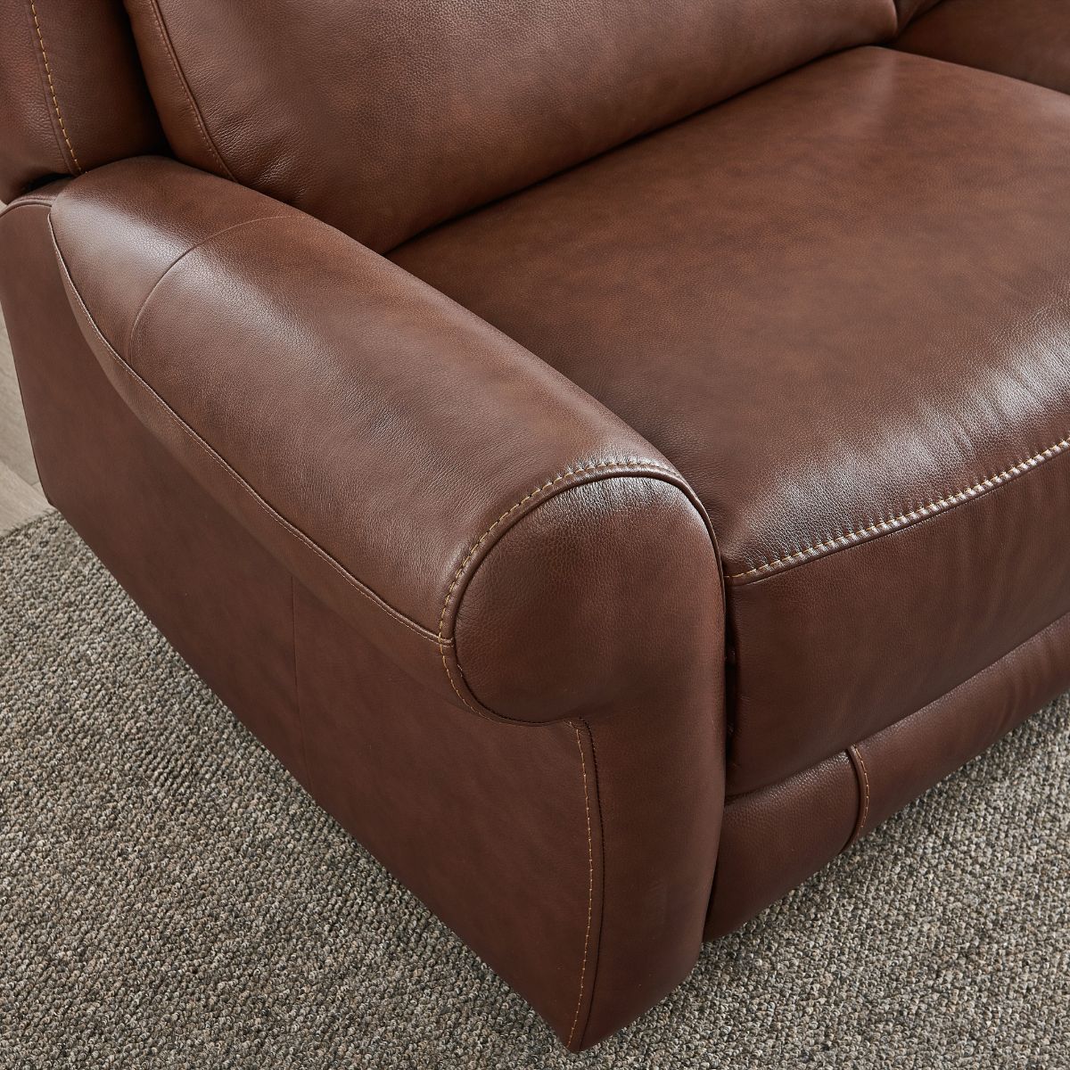Lindfield Tan Leather 2 Seater Powered Recliner - 3