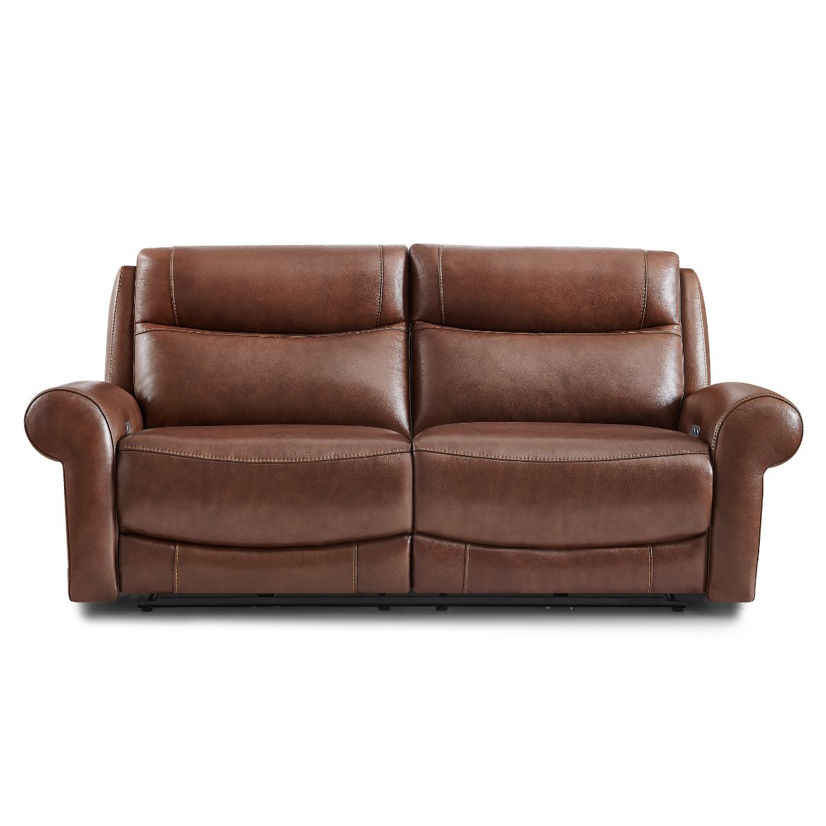 Lindfield Tan Leather 3 Seater Powered Recliner - 1