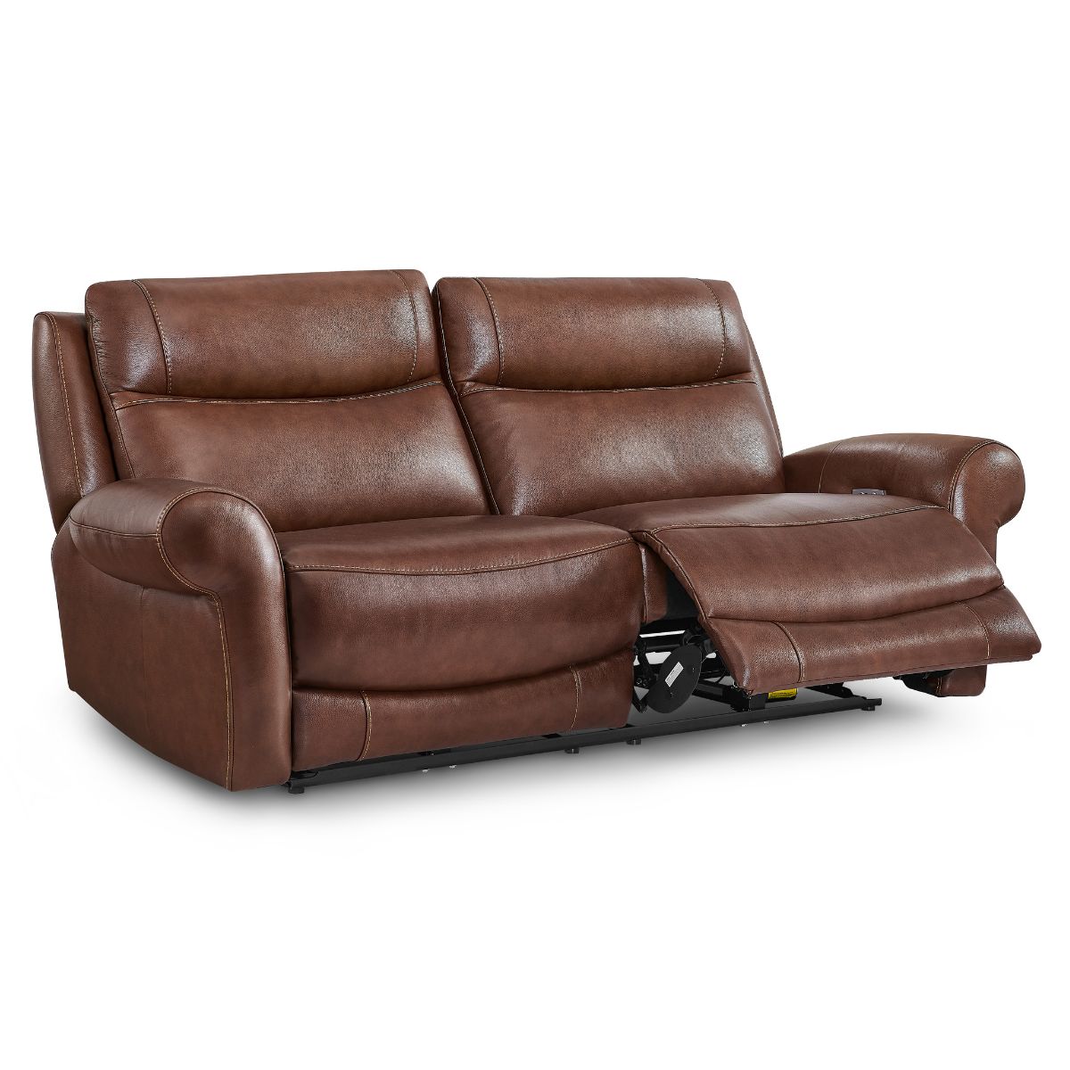 Lindfield Tan Leather 3 Seater Powered Recliner - 2