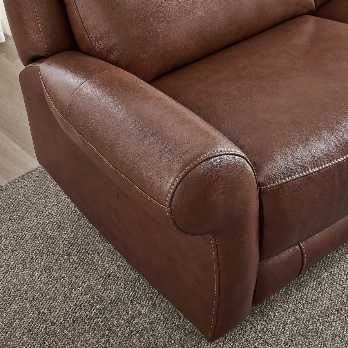 Lindfield Tan Leather 3 Seater Powered Recliner - 3