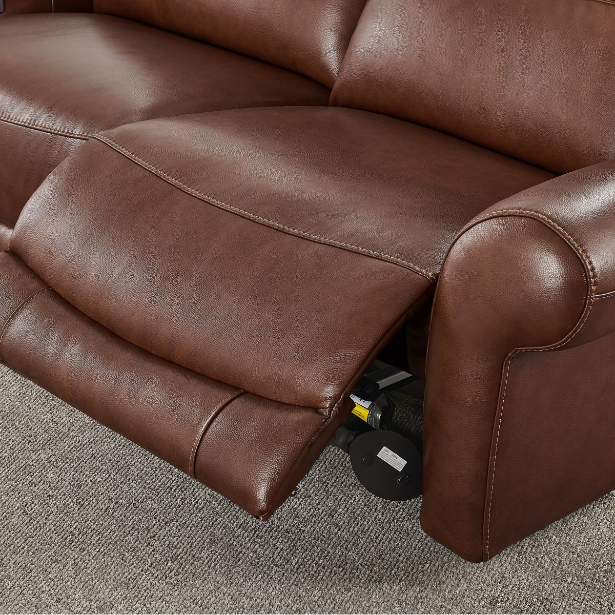 Lindfield Tan Leather 3 Seater Powered Recliner - 5