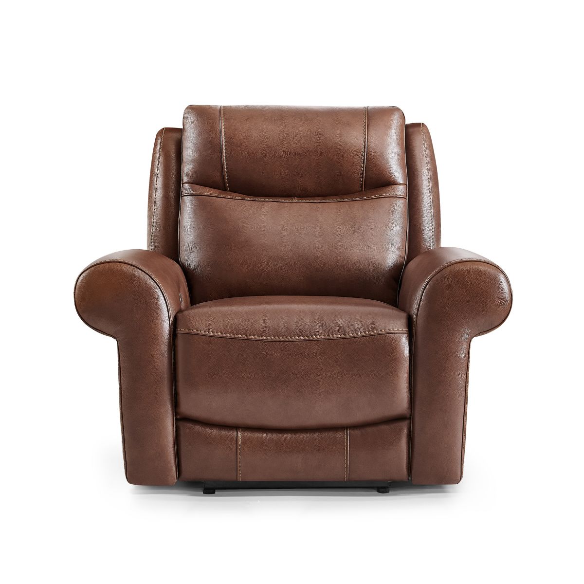 Lindfield Tan Leather Powered Recliner - 1