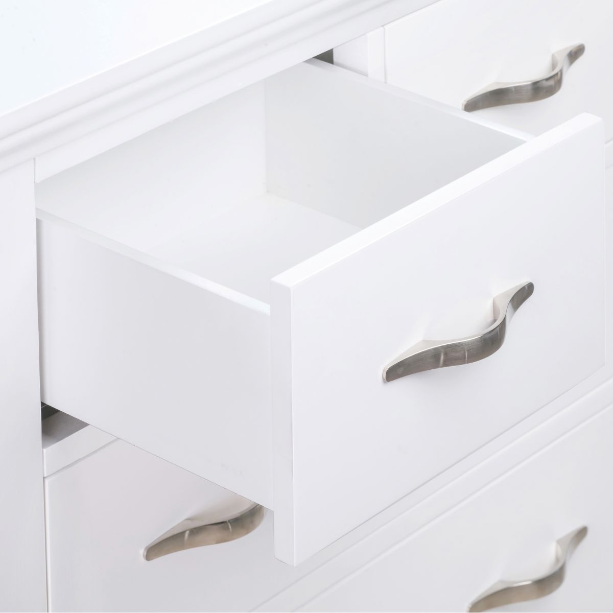 Lucilla Tall White Chest of 5 Drawers - 4