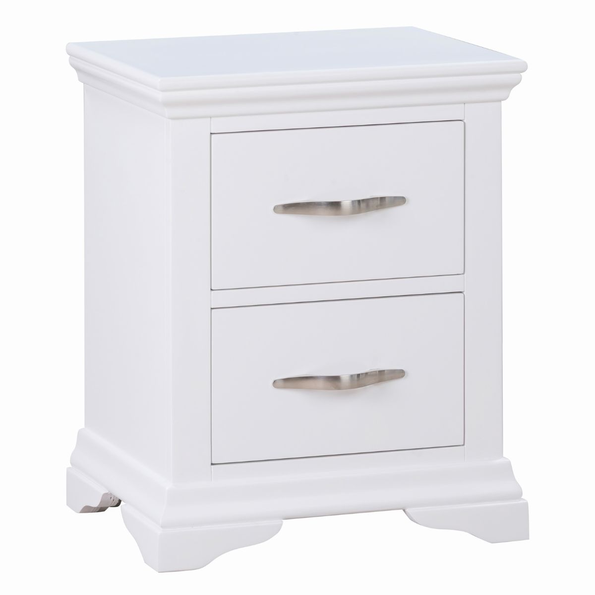 Lucilla White Wooden Bedside Table - 1