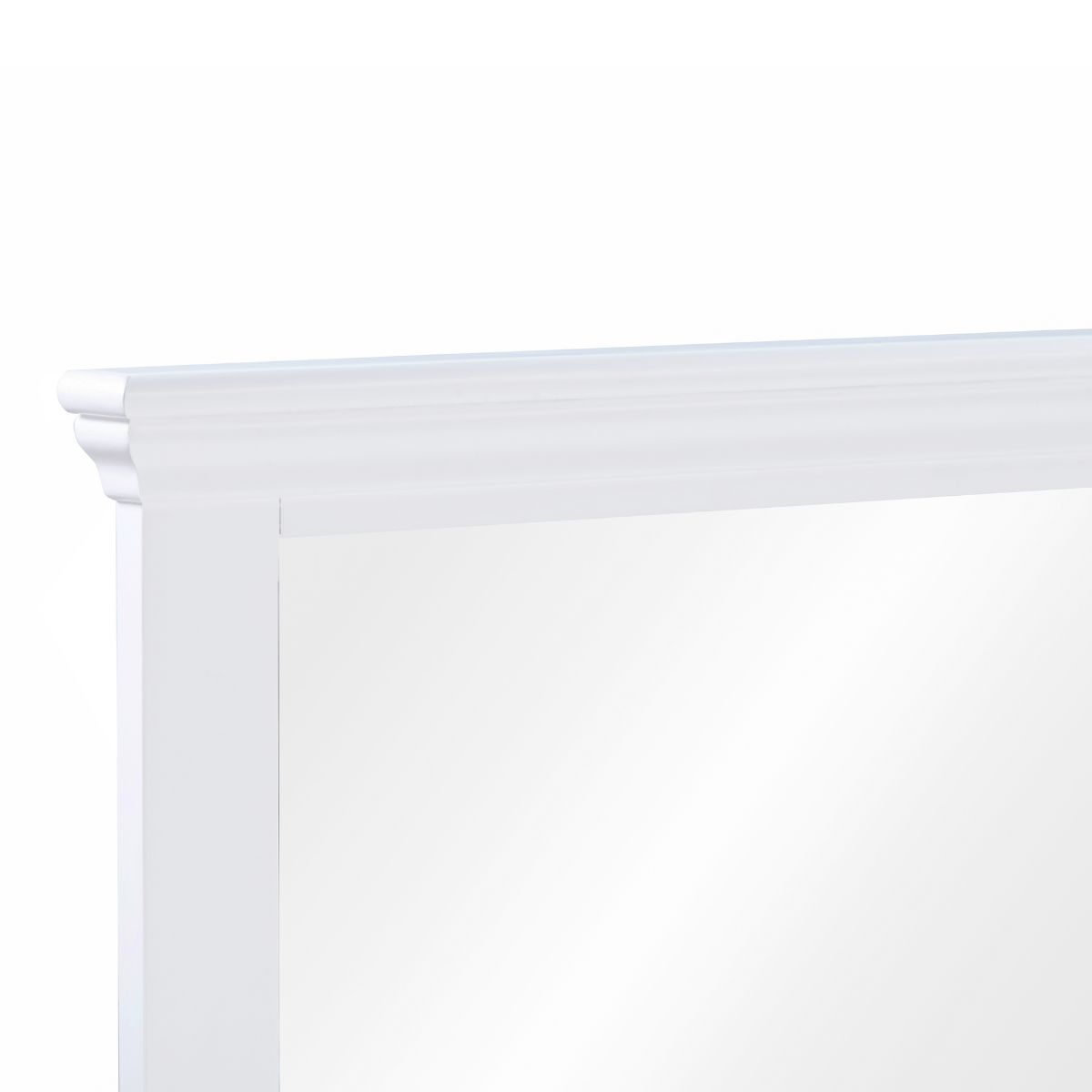 Lucilla White Wooden Dresser Mirror - 2