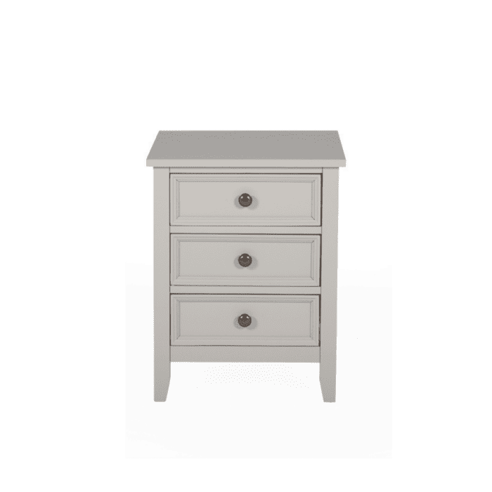 MIL-430-CLAY - Marcus Pine 3 Drawer Bedside Table - 1