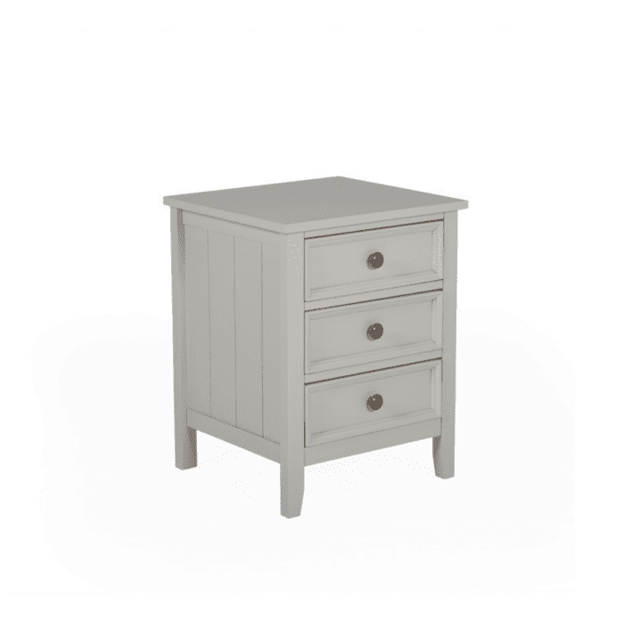 MIL-430-CLAY - Marcus Pine 3 Drawer Bedside Table - 2