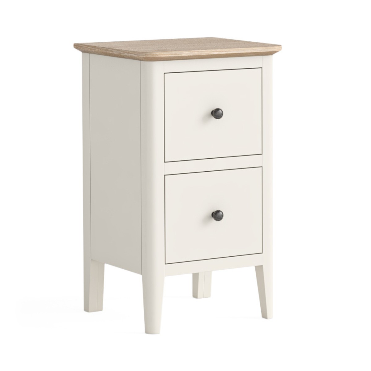 Marcella White Narrow Bedside Table - 1