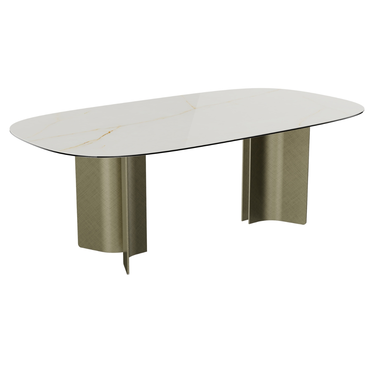 Marco Gold Italian Ceramic Dining Table - 1