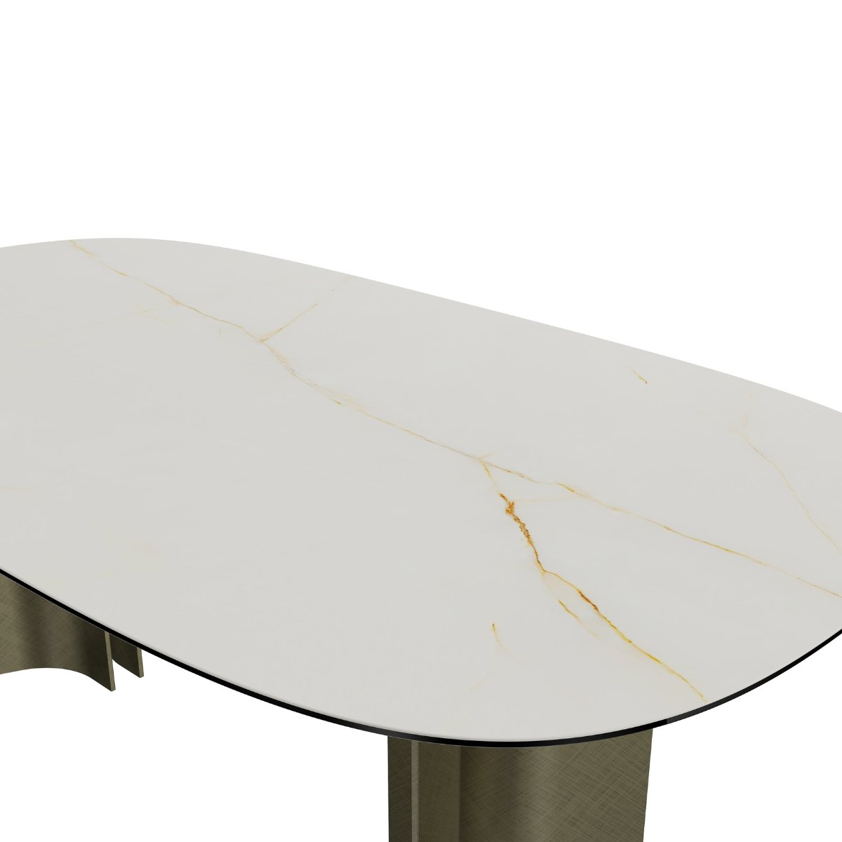 Marco Gold Italian Ceramic Dining Table - 3