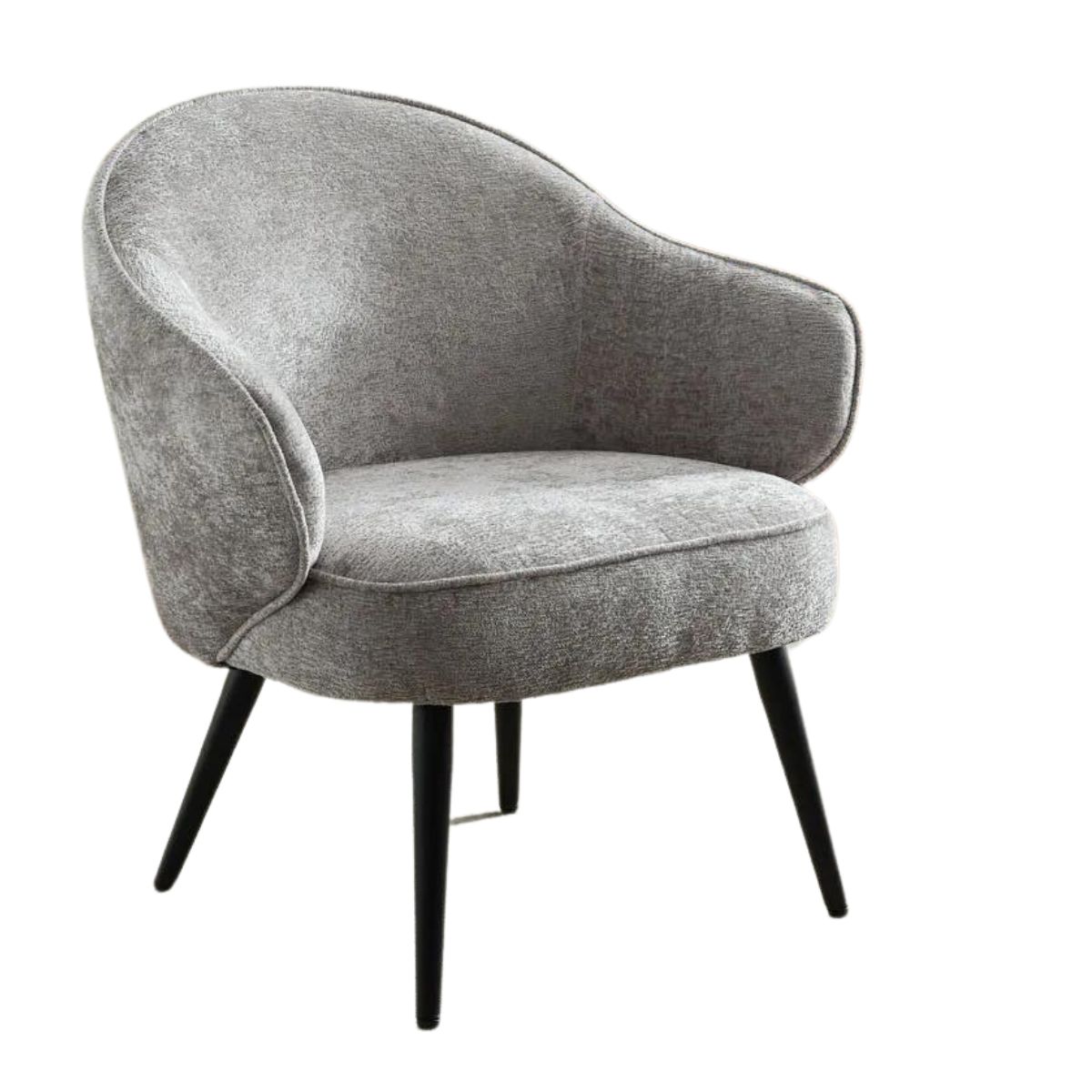 Marjorie Curved Back Accent Chair Grey - 1