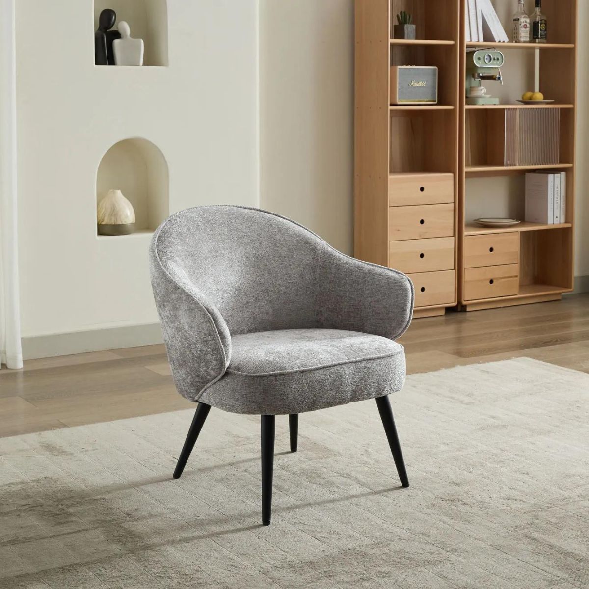 Marjorie Round Back Accent Chair Grey - 2