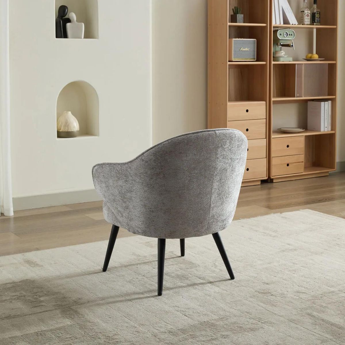 Marjorie Round Back Accent Chair Grey - 4