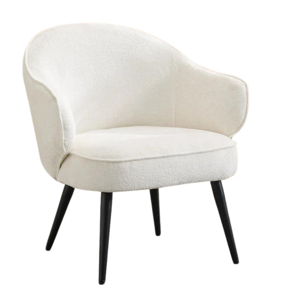 Marjorie Round Back Accent Chair White - 1