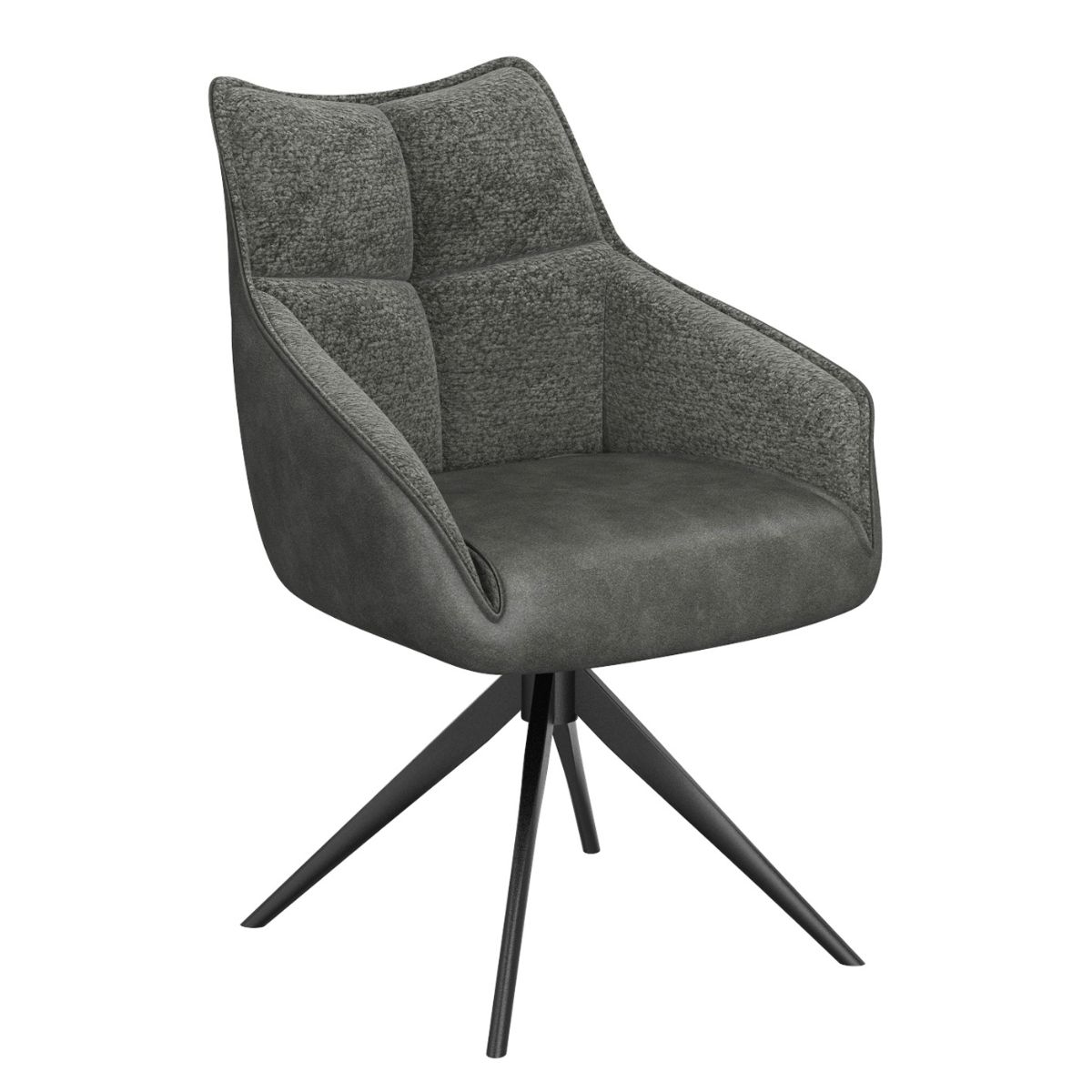 Martina Grey bucket Dining Chair - 1