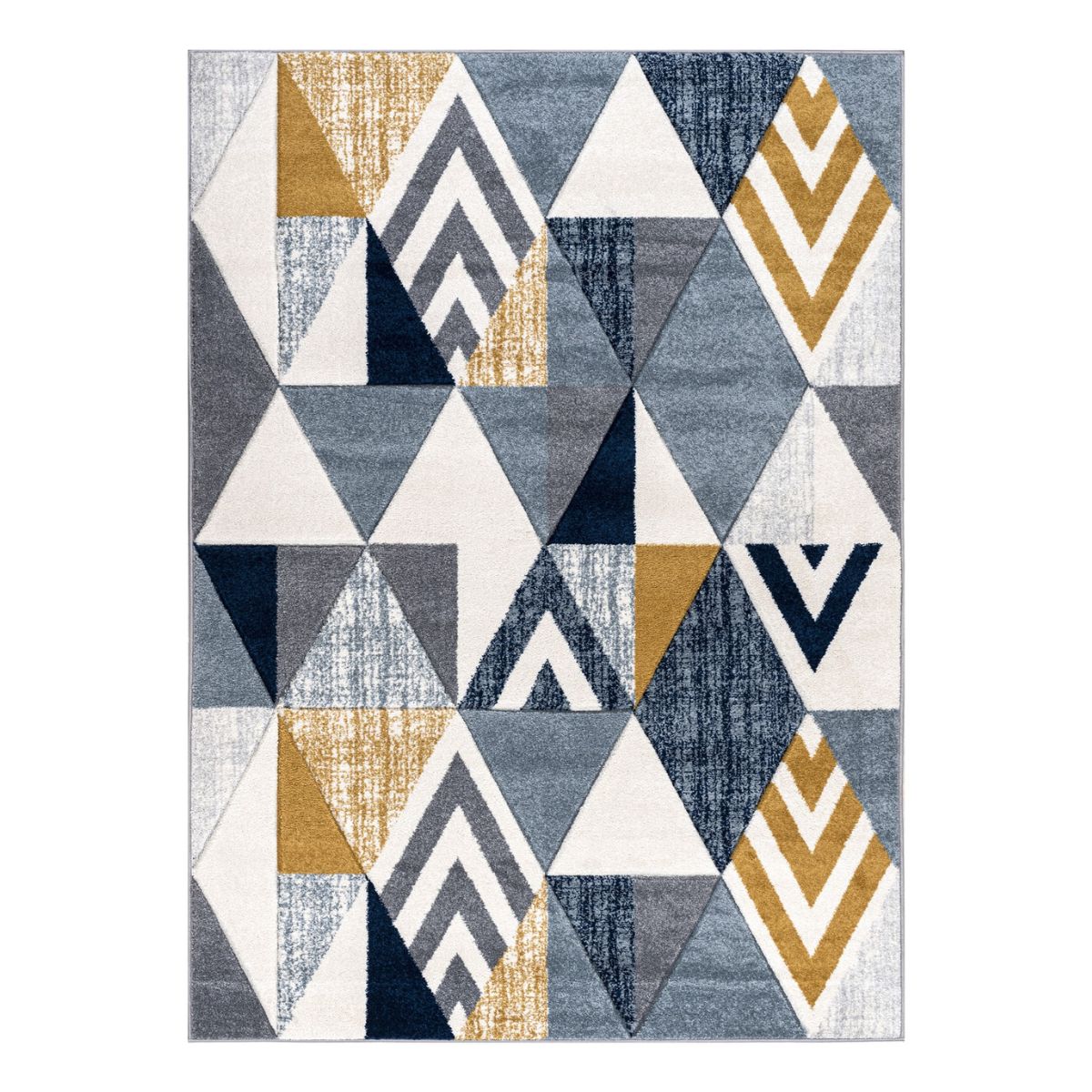 Mason Navy Chevron Design Rug - 1