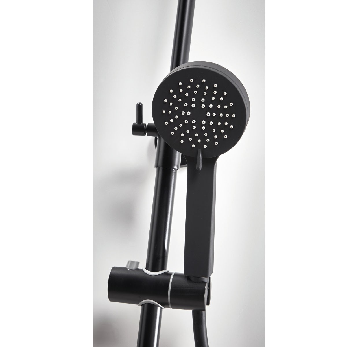 Middleton Black Round Rigid Riser Shower - 3