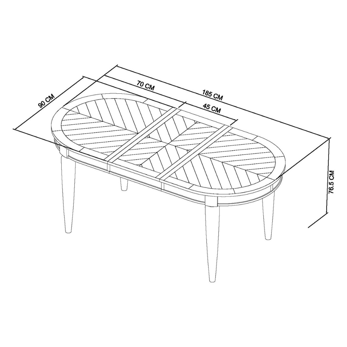 Moyvane Grey Extendable Dining Table - 10