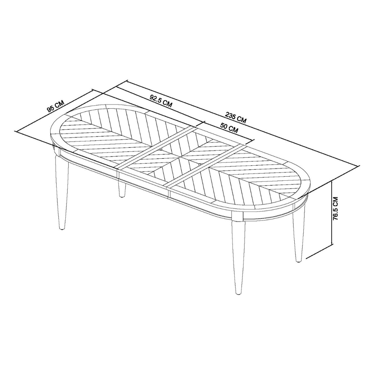 Moyvane Grey Extendable Dining Table - 11