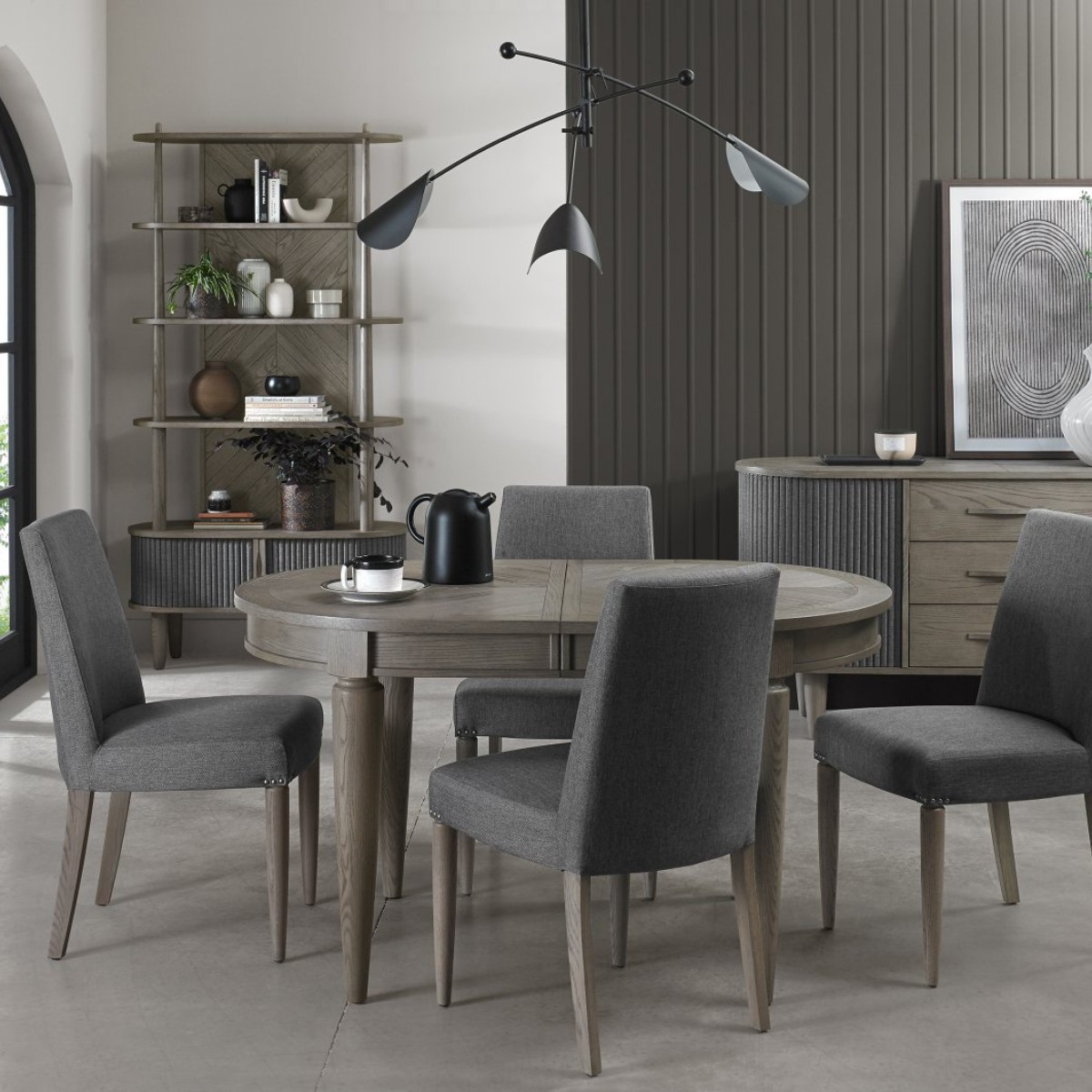 Moyvane Grey Extendable Dining Table - 9