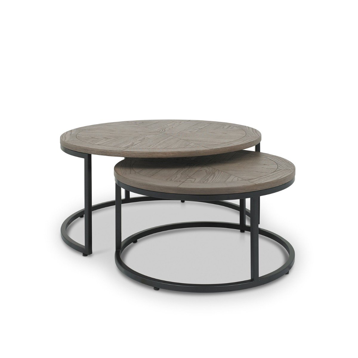 Moyvane Grey Round Nest of Coffee Tables - 1