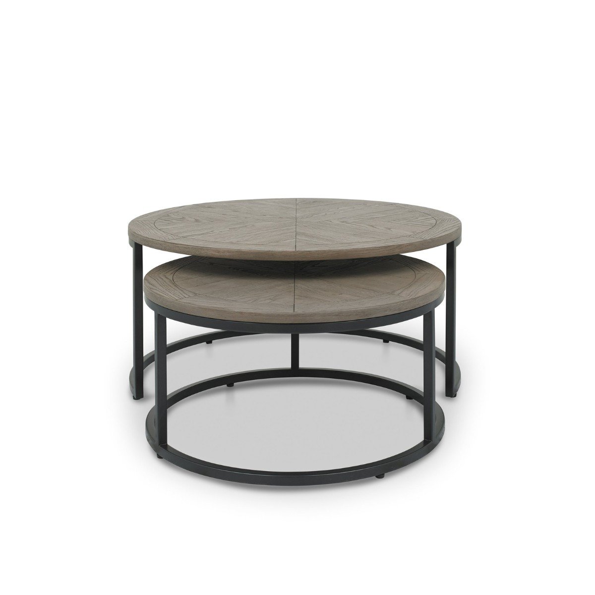 Moyvane Grey Round Nest of Coffee Tables - 2