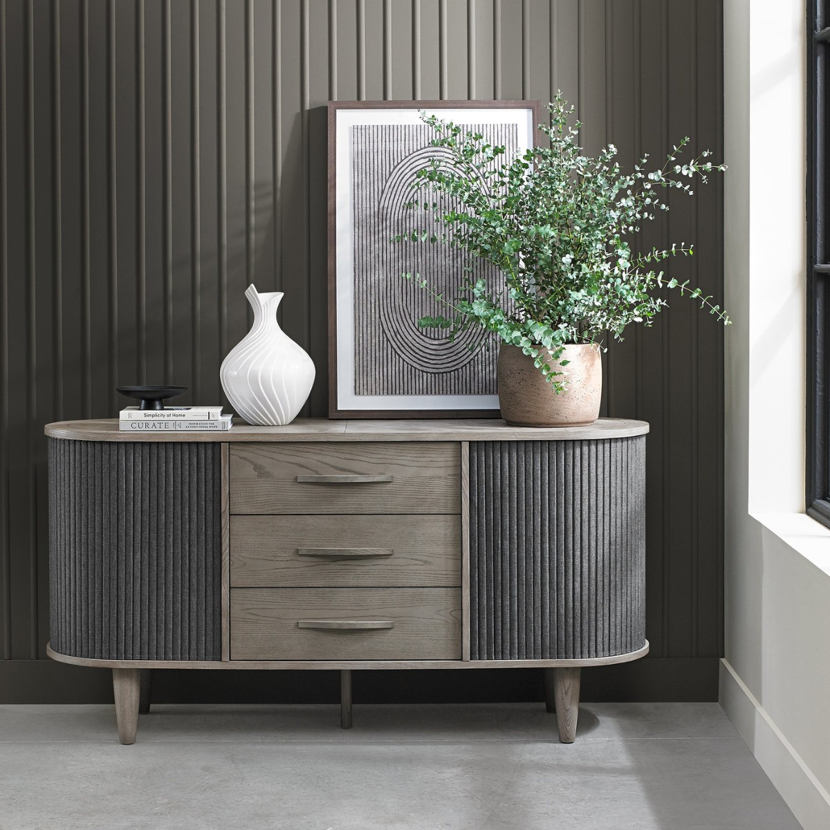 Moyvane Grey Wide Sideboard - 4