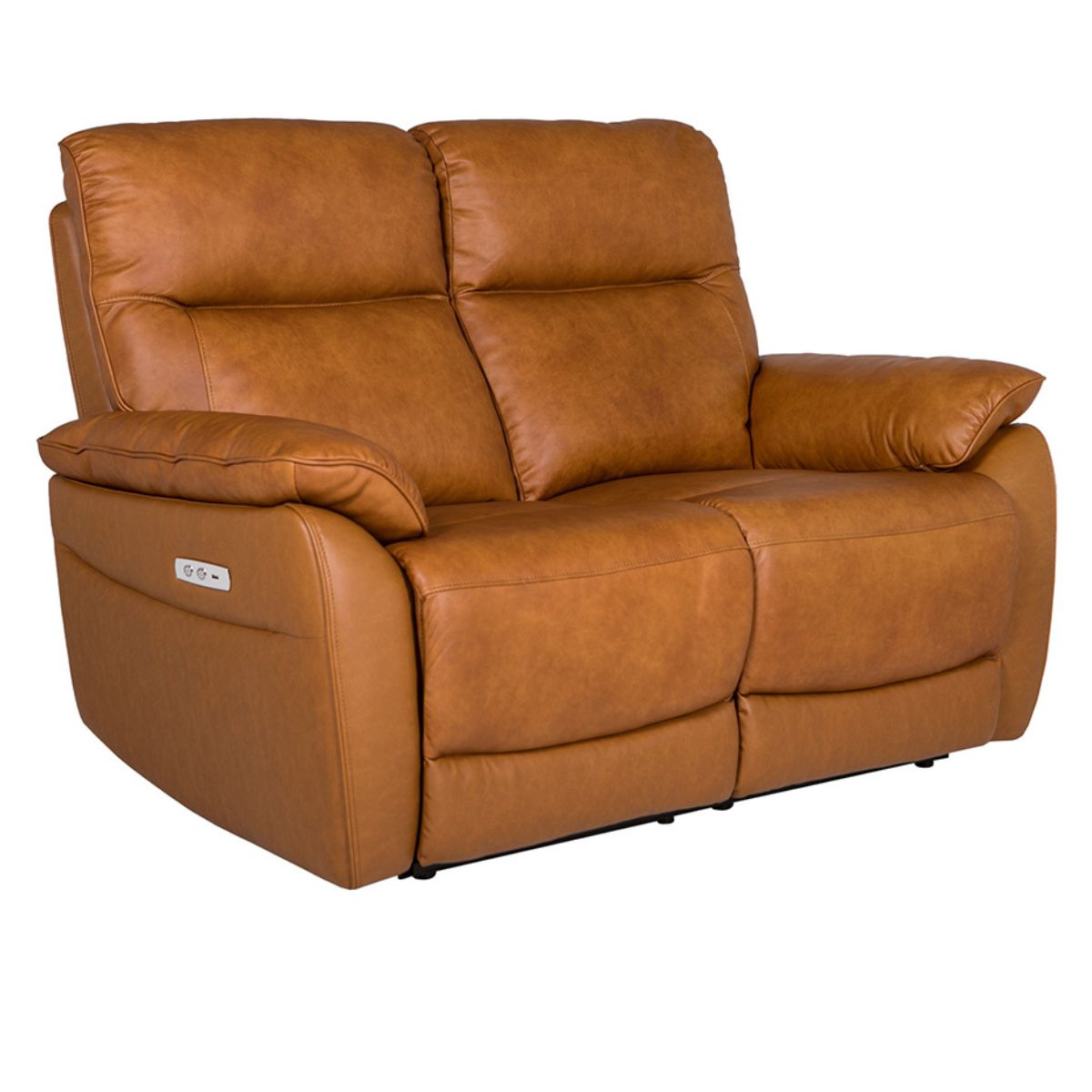 Newport Tan Leather 2 Seater Electric Recliner - 1