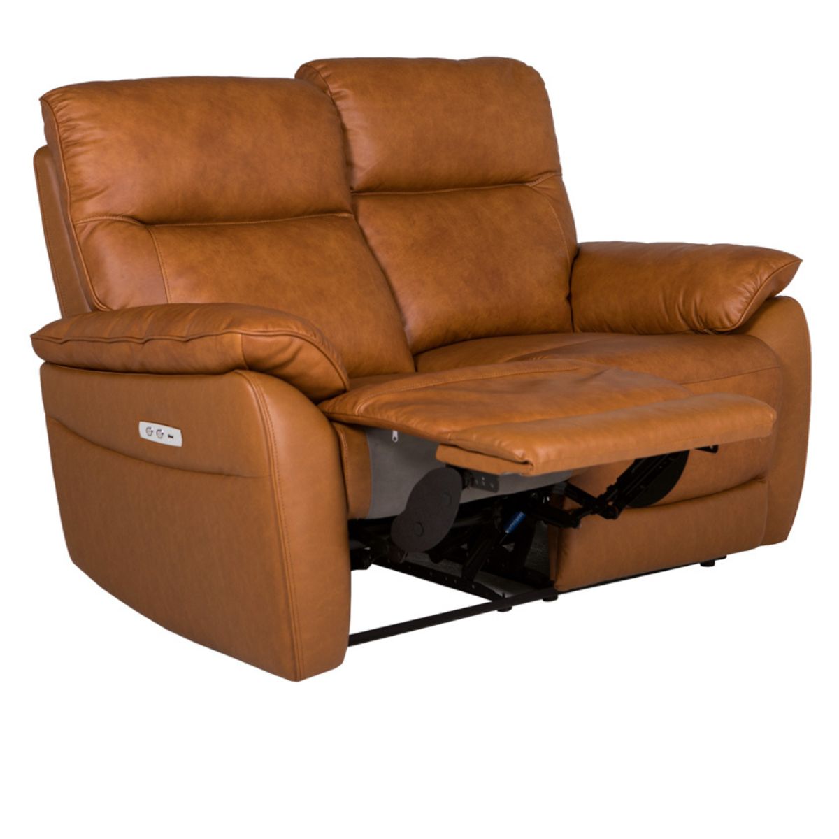 Newport Tan Leather 2 Seater Electric Recliner - 2