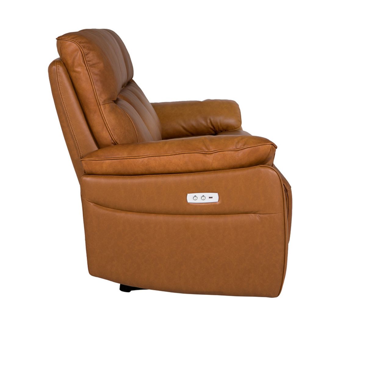 Newport Tan Leather 2 Seater Electric Recliner - 3
