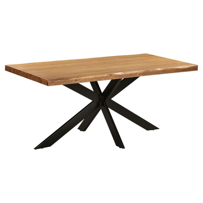 Nerida Oak Dining Table with starburst legs