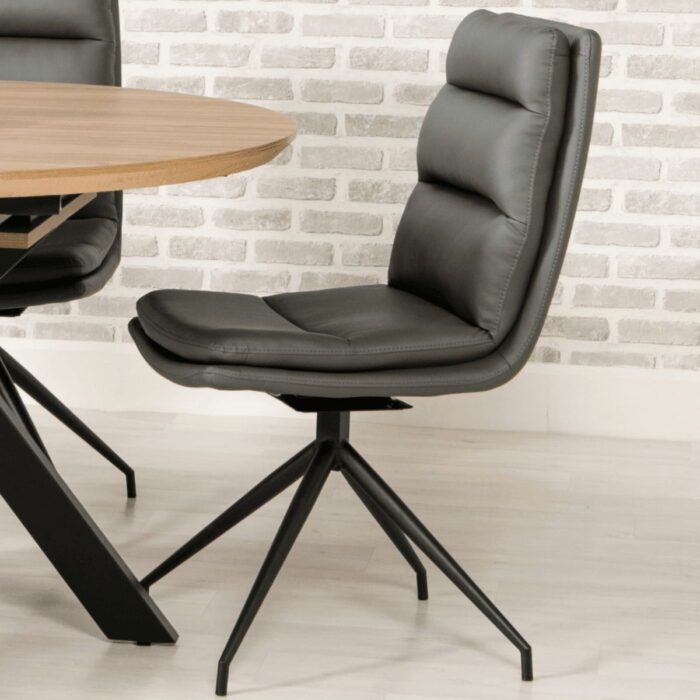 Nicosia Black Base Swivel Chair - 13