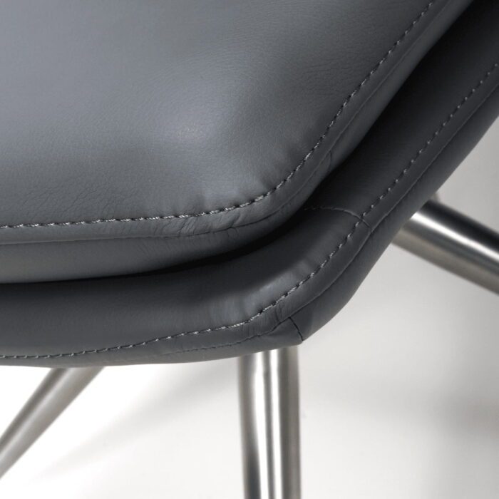 Nicosia Brushed Steel Swivel Chair - 10