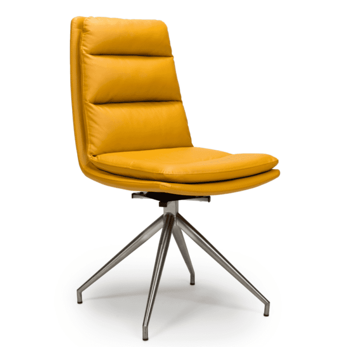 Nicosia Brushed Steel Swivel Chair - 2