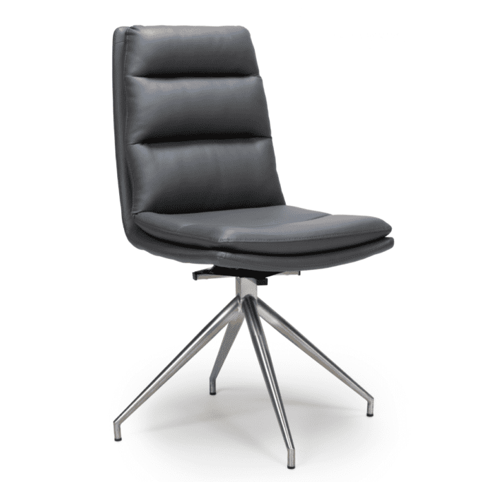Nicosia Brushed Steel Swivel Chair - 4