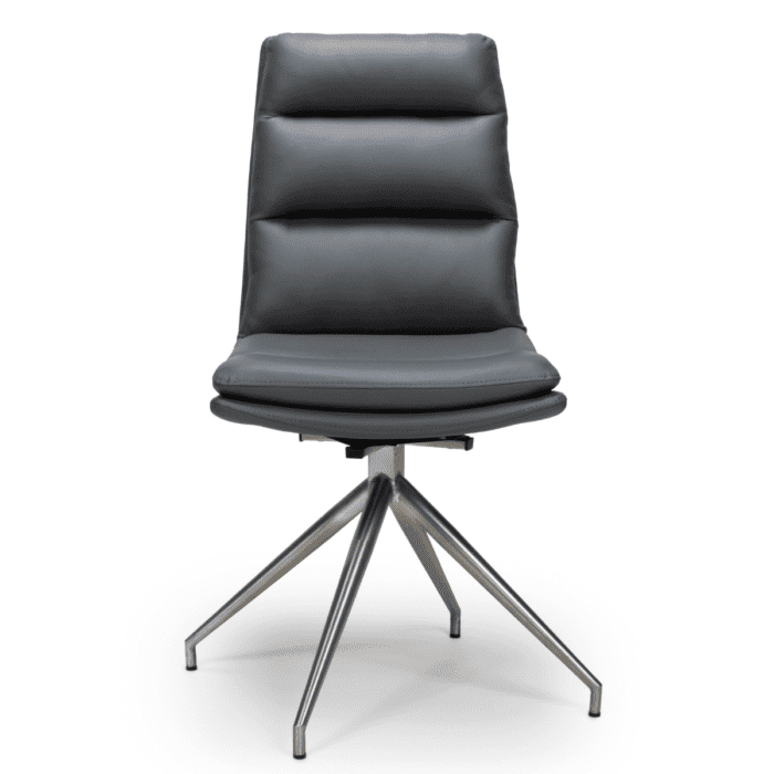 Nicosia Brushed Steel Swivel Chair - 5
