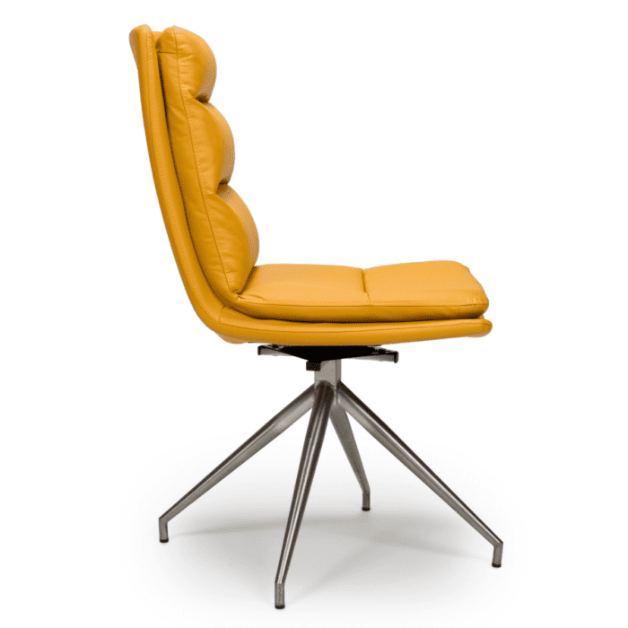 Nicosia Brushed Steel Swivel Chair - 6