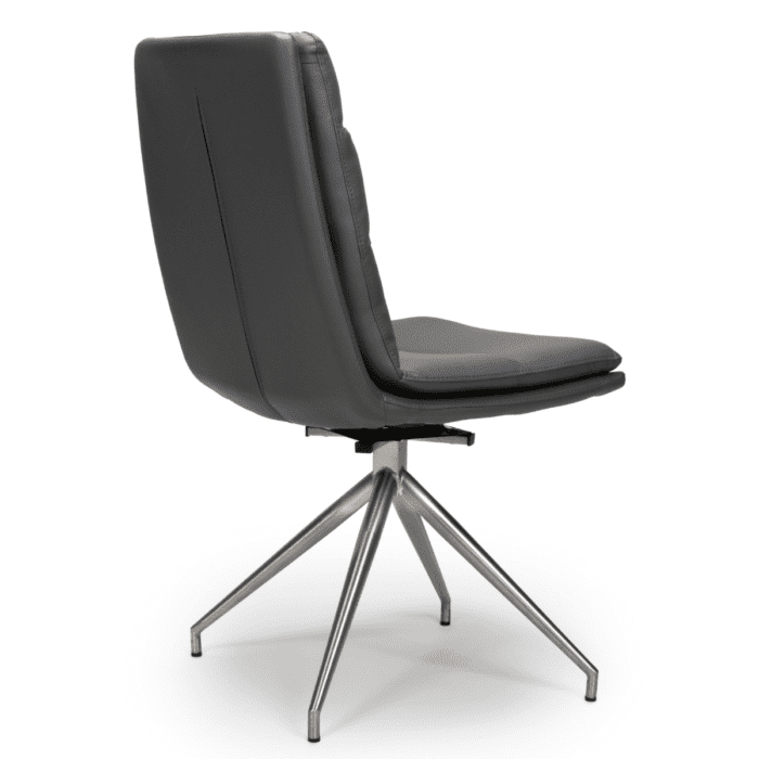 Nicosia Brushed Steel Swivel Chair - 7