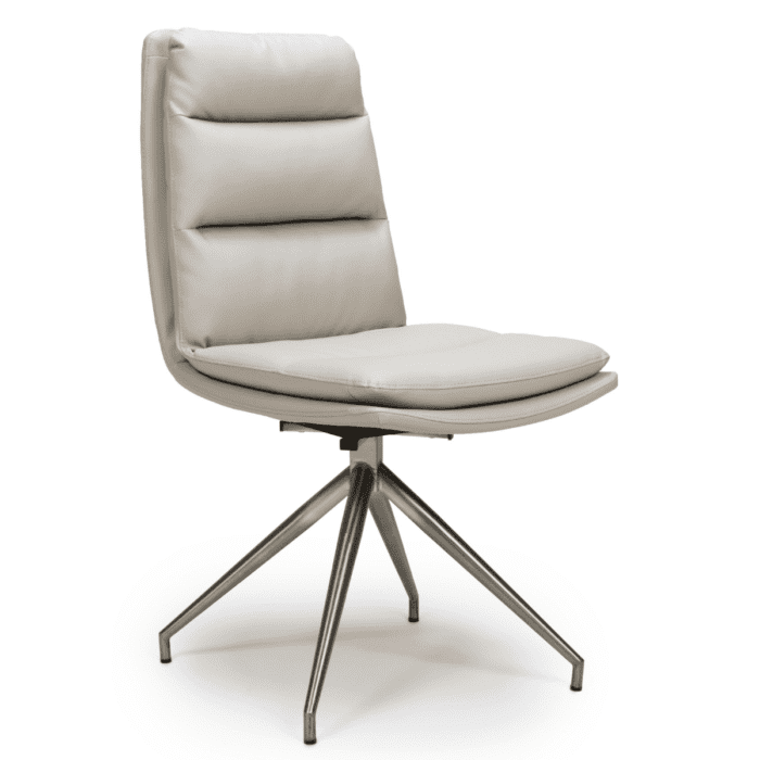 Nicosia Brushed Steel Swivel Chair