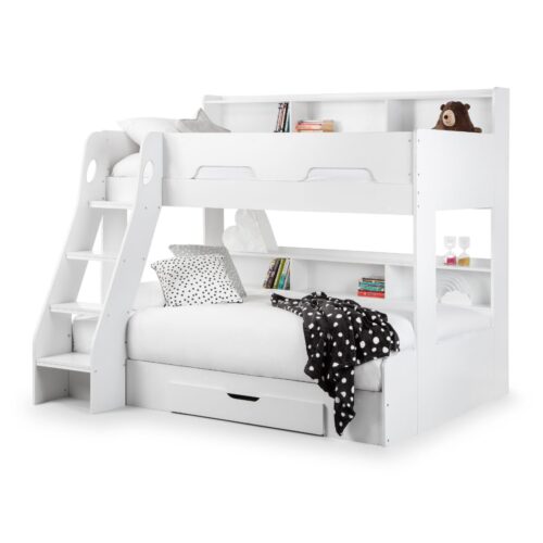single and double bunk bed with storage