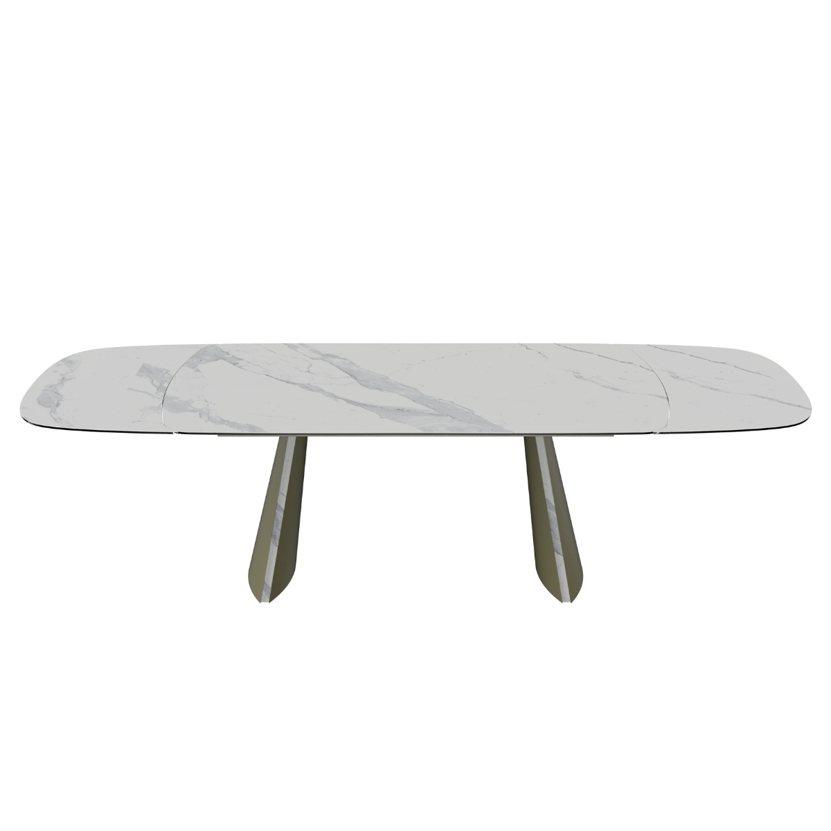 Peggy White Italian Ceramic Extendable Dining Table - 2