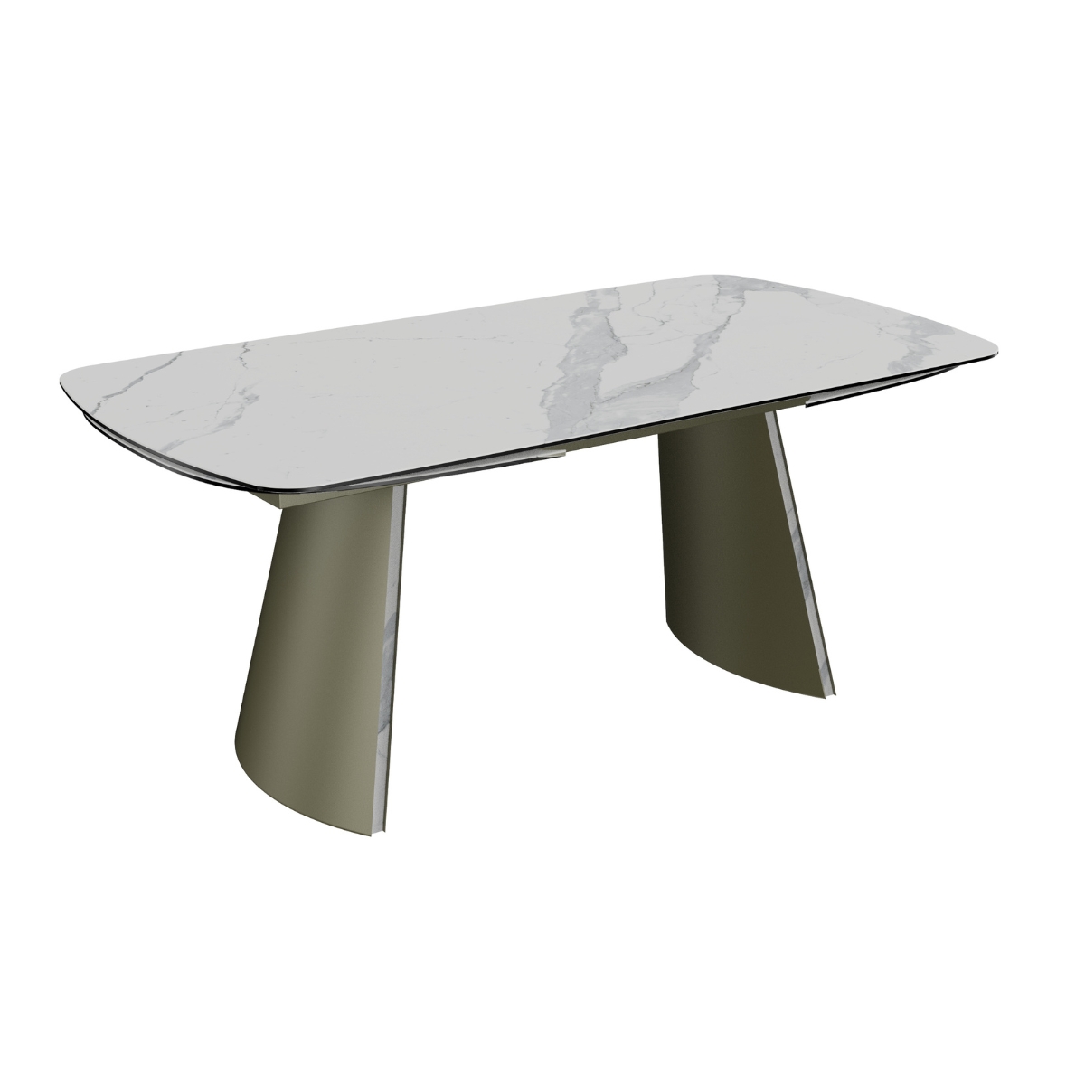 Peggy White Italian Ceramic Extendable Dining Table - 3