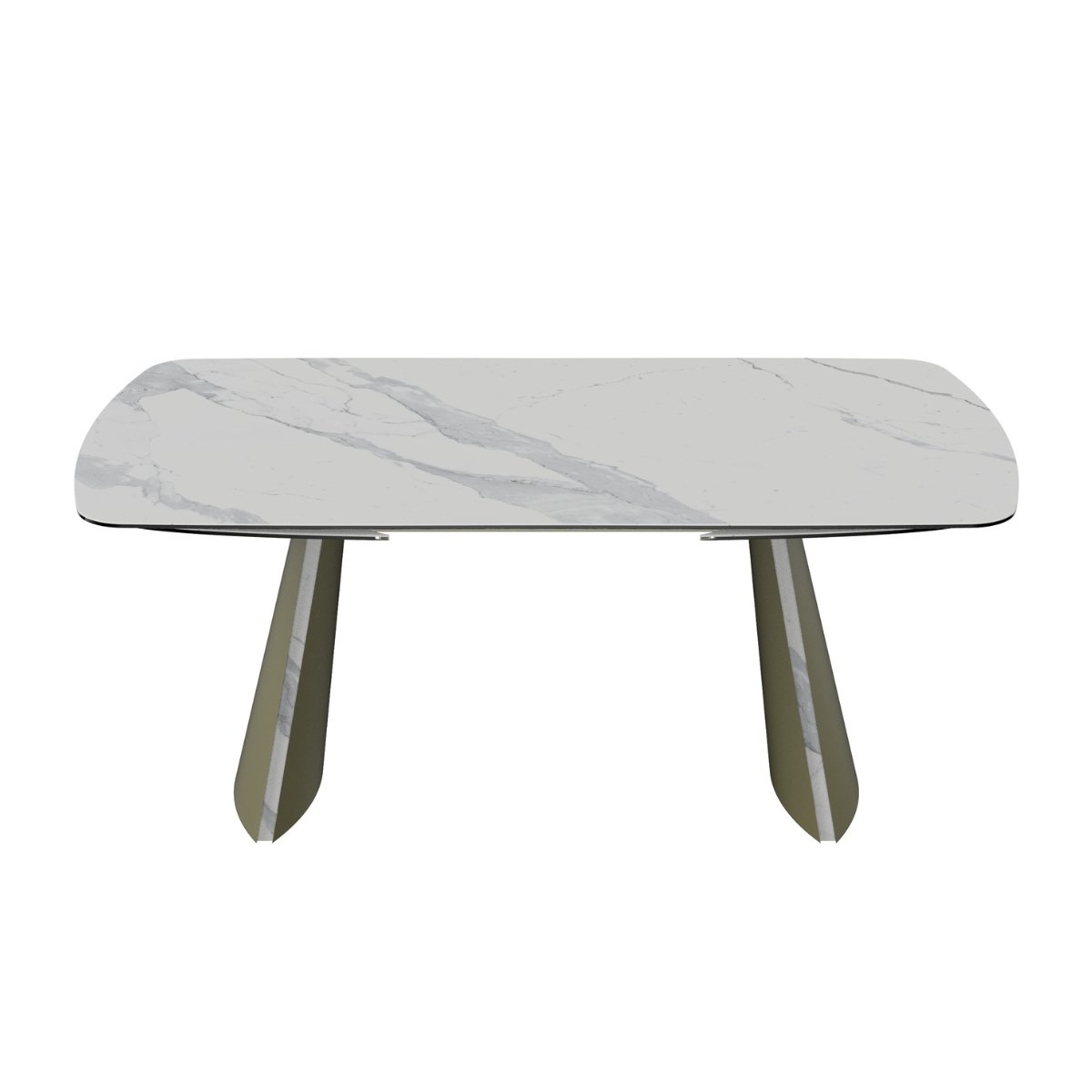 Peggy White Italian Ceramic Extendable Dining Table - 4