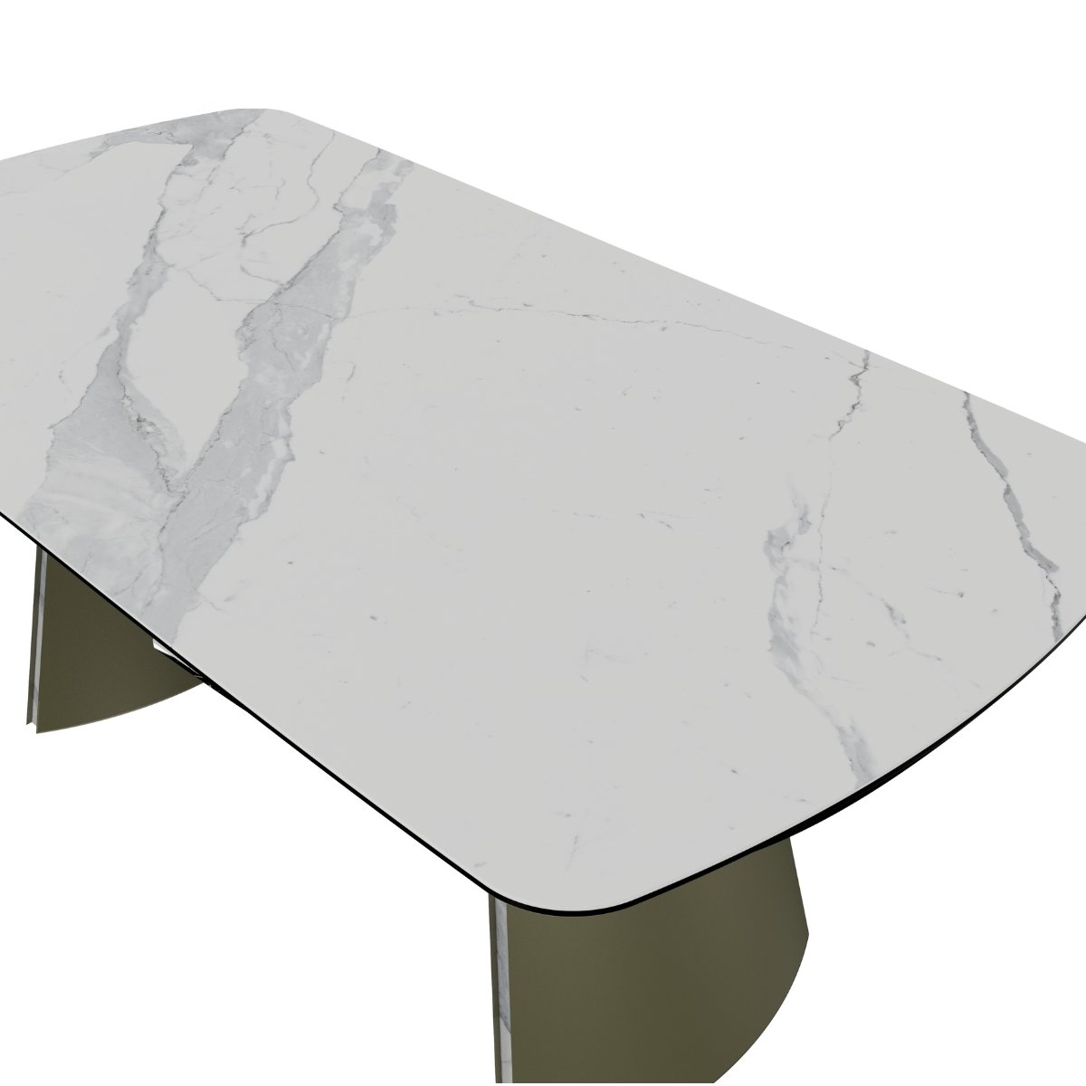 Peggy White Italian Ceramic Extendable Dining Table - 5