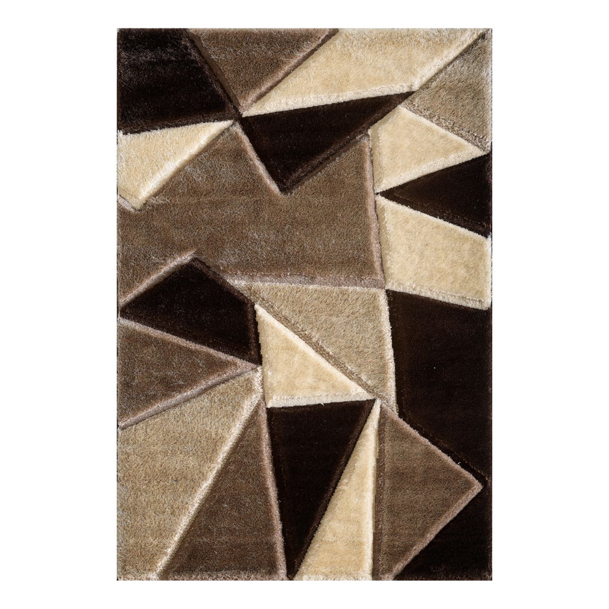 Pluton brown geometric rug