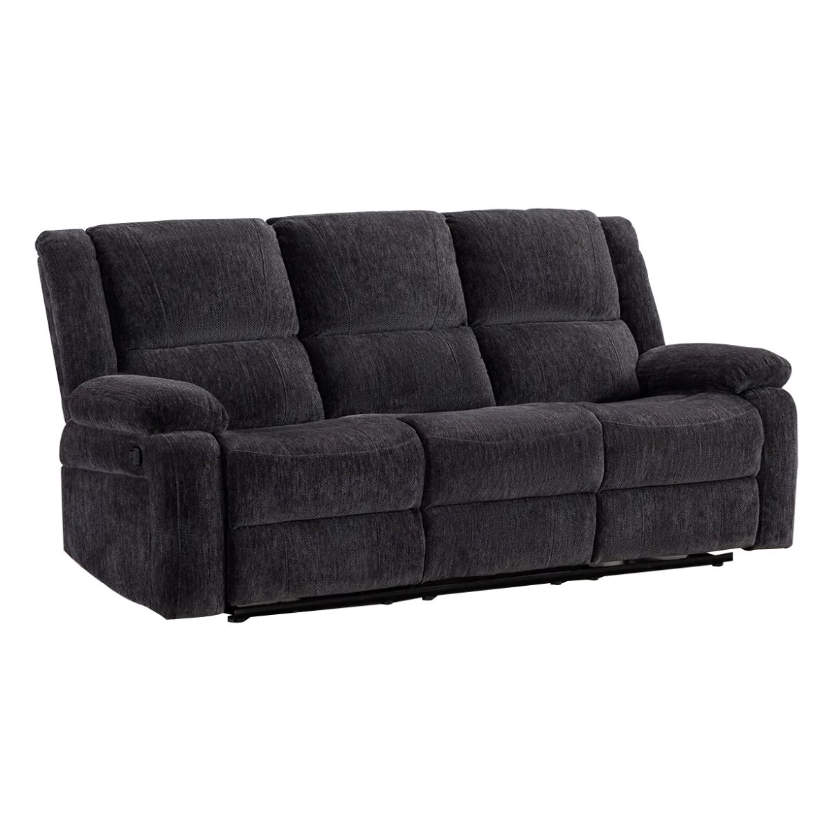 Polly Charcoal 3 Seater Recliner Sofa