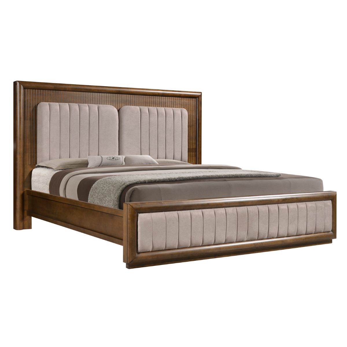 Providence Wooden Channel Tufted Bed - 1